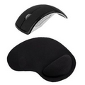 Promotek Wireless Mouse + Wrist Rest Mouse Pad